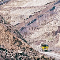 Photo of surface mine with truck
