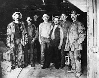 Vintage photo of miners